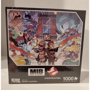 Unopened 1,000 Piece MIB and Ghostbusters Puzzle By IDW Games